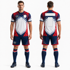 New Arrival <b>Soccer</b> Jersey Shorts Set Flexible Polyester Mesh Fabric Moisture Control Quick Dry Sportswear Uniform - Product Image 1