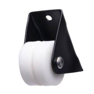 Rueda giratoria fija de doble rueda con rodamiento Delrin de 30 mm - Product Image 3