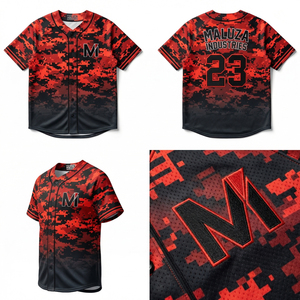 Elite Custom Camouflage Baseball Jersey <b>Athletic</b> Breathable Quick Dry Streetwear MALUZA INDUSTRIES Sportswear - Product Image 6
