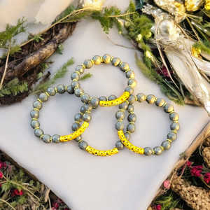 Pulsera facetada de pirita de ágata Natural de la mejor calidad al por mayor de 10mm con abalorio de cobre para curar Chakra Feng Shui para hombres y mujeres - Product Image 2