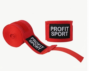 ผ้าพันมือสำหรับชกมวย Profit Sport สีแดง ผ้าฝ้ายทนทาน เหมาะสำหรับการฝึกซ้อมในยิมและกิจกรรมฟิตเนส ปรับขนาดได้ - Product Image 3