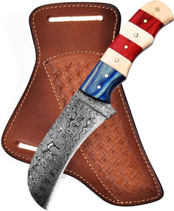 Couteau de chasse/découpe personnalisable en acier inoxydable OEM avec manche en os et étui en cuir, fabriqué à la main par ZA DAMASCUS MAKERS - Product Image 1
