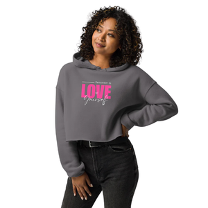 Sweat à capuche court gris foncé pour femme, pull doux en molleton, style décontracté, idéal pour le quotidien - Product Image 2