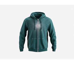 Fabricant de sweats à capuche en polaire de haute qualité avec fermeture éclair intégrale, vêtements d'hiver tendance pour hommes, femmes et jeunes, veste à capuche pour l'entraînement, vêtements de sport - Product Image 3