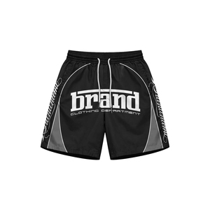 Design Your Own Brand Men's Black Track Jacket & Shorts Set Streetwear Zipper Sporty Outerwear Lightweight Quick Dry Spring Wear - Product Image 3