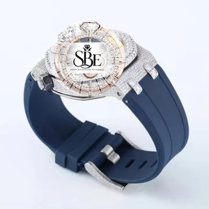 Reloj de Lujo de Alta Calidad 100% Probado con Diamantes, Cristal de Zafiro VVS Brillante, Analógico, de Acero Inoxidable, Cuadrado, Simple, con Movimiento de Cuarzo - Product Image 3