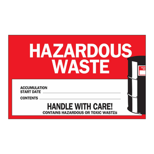 Étiquettes adhésives inscriptibles Brady pour déchets dangereux, pour la gestion des déchets de laboratoire chimique - Product Image 2