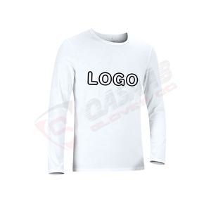 Polo transpirable 100% algodón-Mujer diseño personalizado manga larga cuello redondo en blanco ajustado camisetas de talla grande - Product Image 2