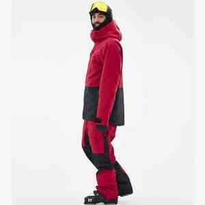 Traje de Esquí Personalizado 2025 para Hombre, Chaqueta de Esquí, Chaqueta de Snowboard, Color Rojo Oscuro/Negro, Impermeable, para Actividades al Aire Libre - Product Image 2