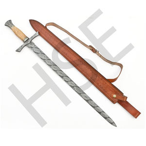 Espada de Damasco Hecha a Mano - Espada Corta con Funda, Doble Filo, Estilo Griego Medieval - Product Image 3