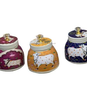 Jarrón Pichwai para Frutos Secos, Elegante Set de Regalo - Product Image 1