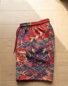 Shorts en molleton baggy pour hommes, sublimation, décontractés, mi-longs, avec cordon de serrage à la taille, OEM ODM - Product Image 4