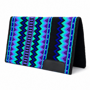 Tapis de selle western professionnel tissé à la main, 100 % laine de Nouvelle-Zélande, doublure en polaire, rembourrage en polyester, patch en cuir de haute qualité - Product Image 3