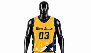 Shorts de basketball blancs pour femmes, sans manches, col rond, imprimé sublimé, séchage rapide, en Spandex/Nylon, coupe athlétique, respirant - Product Image 3
