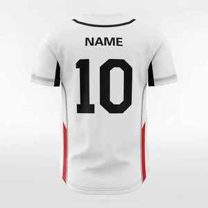 Maillots de baseball/softball personnalisés à 100 % avec impression par transfert thermique sur le devant, 100 % polyester, antibactériens, col en V, manches courtes, unisexe - Product Image 5