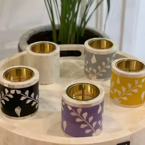 Brûleurs à Bakhoor en os incrusté de qualité supérieure, boîte à encens et plateau de service, porte-bougie - Product Image 2