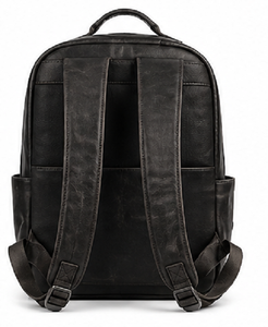 Vintage Genuine <b>Leather</b> Mens Travel <b>Backpack</b> Retro Distressed Rugged Stylish Lightweight <b>Large</b> Capacity Laptop Bag - Product Image 4