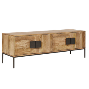 <b>Cabinet</b> furniture for storing items made of teak wood, modern style, suitable for living room or bedroom, equipped with doors - Product Image 3