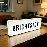 Boîte à lumière LED miniature personnalisée, boîte à lumière de bureau en acrylique, boîte à lumière pour la publicité dans les chambres, les bars, les marchés, les cafés, affichage de boîte à lumière LED
