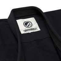 Precio al por Mayor RTS, Kimono de Jiu Jitsu Brasileño Shoyorol Safire Competitor Negro de Alta Calidad, 450 GSM, AS-JJ-5859