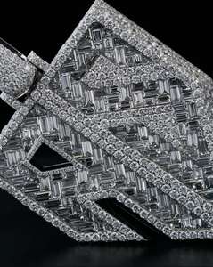 Pendentif Moissanite Personnalisé Sertie de Pierres, en Argent 925 Plaqué Or, Bijoux Hip Hop, Passe le Testeur de Diamant, Pendentif avec Logo Personnalisé - Product Image 4
