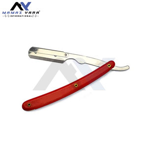 Navaja de Afeitar Profesional de Acero Inoxidable Roja para Barbería, Herramienta Clásica para Afeitar en Salón, Afeitado en Húmedo Suave y Preciso - Product Image 5