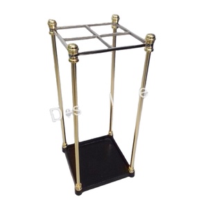 Porte-parapluie en métal de qualité supérieure plaqué argent et or nouveau présentoir de sol unique porte-parapluie prix de gros - Product Image 1
