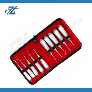 Equipo Dental: Kit de 10 Elevadores Luxadores de Raíz de Acero Inoxidable, Reutilizables y Autoclavables, Instrumentos Quirúrgicos Manuales - Product Image 5