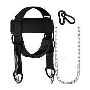Arnés de entrenamiento para el cuello con cadena resistente y almohadilla suave para levantamiento de pesas, equipo de gimnasio para uso en entrenamiento de fuerza y fitness. - Product Image 2