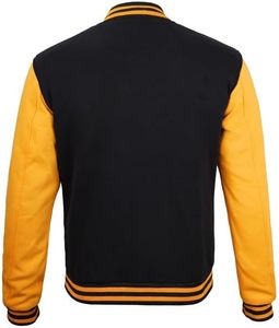 Blouson universitaire unisexe style Letterman en 100% laine polaire de qualité supérieure pour sports d'hiver, baseball et patchwork - Product Image 3