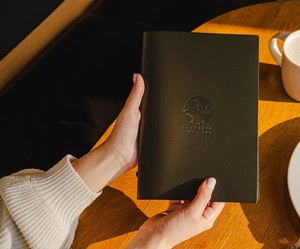 High End Genuine Leather Menu Holder Restaurant Menu Cover Custom Leather Menu <b>Folder</b> Luxury Wine Binder LMC-0149 - Product Image 1
