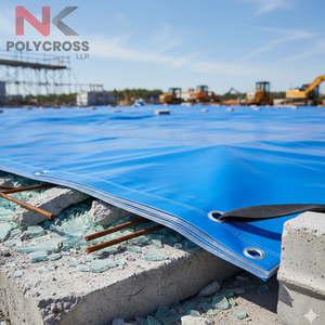 Bâche en toile plastique bleue de qualité supérieure, résistante et imperméable, pour usage industriel, commercial et applications de jardinage - Product Image 6