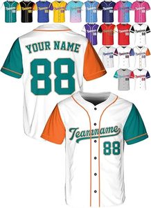 Camisetas de Béisbol Personalizadas para Hombres, Mujeres, Niños y Niñas - Agrega Tu Nombre, Número y Logotipo - Product Image 3
