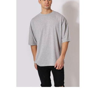 เสื้อยืดคอกลมแขนสั้นสีดำสำหรับผู้ชาย ผ้าฝ้ายเจอร์ซีย์ 100% ทรงปกติ สวมใส่สบาย สีพื้น ผ้าถัก - Product Image 2
