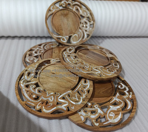 Venta al por mayor de lujo de madera de chocolate bandeja organizador para almacenamiento de alimentos Ramadán regalo para Arabia Eid vacaciones - Product Image 6