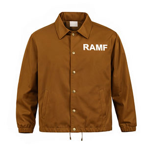 ผู้ผลิตเสื้อแจ็คเก็ต พิมพ์โลโก้ตามสั่ง ด้านหน้าแบบลำลองสำหรับฤดูหนาว ปิดด้วยซิป กันน้ำ ผ้าไนลอน เสื้อกันลมสำหรับโค้ช แบบ unisex - Product Image 3