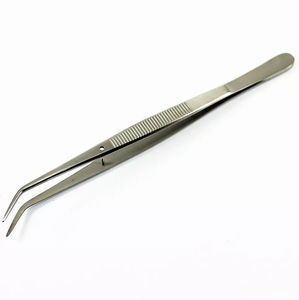 Stainless Steel Ophthalmic Straight & Curved Eyelash Extension Tweezers with Pointed Tip Surgical <b>Instrument</b> By Grip Surgical - Product Image 5