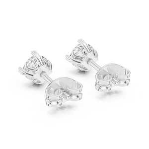 CLASSIC 0.5CT ROUND CUT LAB GROWN DIAMOND EACH STUD SET IN 18KT WHITE GOLD <b>FOR</b> ENGAGEMENT WEDDING PARTY VALENTINE DAILY USE - Product Image 2