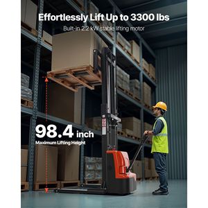 Sollevatore Elettrico per Pallet con Capacità di 1500 kg, Altezza di Sollevamento 244 cm, Forche Elettriche Complete, Sollevatore a Forche con Gambe Apribili - Product Image 2