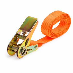 Wear Resistant 800kg 1 Inch Ratchet Tie Down Belt Polyester with Hooks for Truck <b>Cargo</b> Lashing Private Label OEM Service - Product Image 5