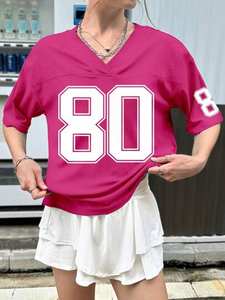 Camiseta de Fútbol Americano de Malla Estilo Urbano 2026, Cuello en V, Transpirable, con Número Impreso, Personalizable para Equipos, OEM - Product Image 2