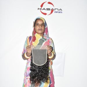 ขายส่งผมต่อแบบเต็มศีรษะชนิดลูกไม้เต็มศีรษะ 100% ผมแท้ของผู้หญิงอินเดีย แบบลอนลึก 7*7  จัดเรียงเกล็ดผมอย่างดี สีดำธรรมชาติ ติดตั้งง่าย - Product Image 2