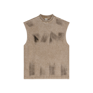 Débardeur côtelé 100 % coton, coupe ajustée, col ras du cou, personnalisé avec votre marque, imprimé sur mesure, écologique, pour hommes - Product Image 5