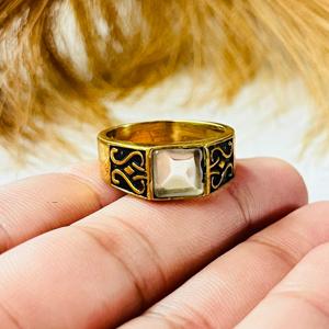<b>Moonstone</b> Signet <b>Ring</b> Geometric Tribal Punk Biker <b>Ring</b> Wholesale <b>Ring</b> For Men's - Product Image 3
