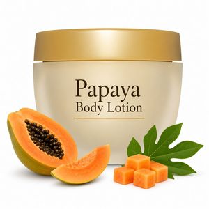 Loción Facial y Corporal de Papaya de Marca Privada con Vitamina E y Leche para una Hidratación y Suavidad Extra de la Piel OEM/ODM a Granel - Product Image 1