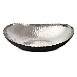 Bol de service en métal artisanal de luxe, bol à nourriture en acier inoxydable, vaisselle moderne pour la cuisine et la salle à manger, plat de service pour salade et fruits, décoration - Product Image 3