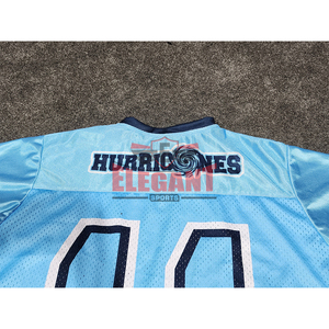 Maillot de football américain surdimensionné en tissu mesh, imprimé par sublimation, pour adulte, col en V, manches courtes. - Product Image 6