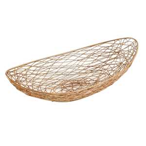 Bol en métal doré en forme de feuille, beauté intemporelle, fait main, écologique, durable, plat de service moderne pour la présentation des aliments - Product Image 5