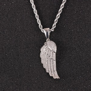 Bijoux Hip Hop européens et américains, pendentif aile d'ange, bijoux rétro, collier aile de couple pour femmes et hommes, cadeaux délicats - Product Image 1