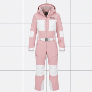 MALUZA INDUSTRIES Durable Waterproof 10,000mm <b>Men's</b> Hooded <b>Jumpsuit</b> Windproof Snow Warm Insulated Polyester/Nylon Ski Zipper - Product Image 1
